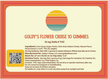 Goldys Cruise Gummies 10 mg