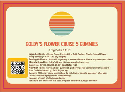 Goldys Morning Cruise Gummies 5 mg